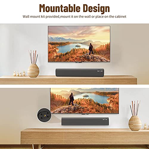Sound Bar, Bestisan Tv Soundbar, Wireless Bluetooth 5.0 Sound Bars With 3 Equalizer Modes, Speaker For Home Theater, Gaming, Pc, Phone (Renewed) #TOP5
