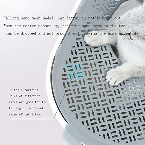 Top Cat Vaso sanitário branco para gatos à prova de respingos de três portas, grande capacidade, cor