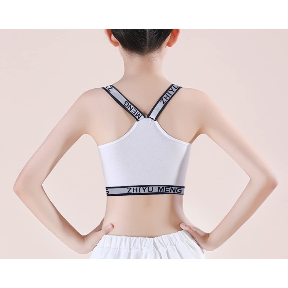 Teenager Mädchen Sport BH Baumwolle Unterwäsche Ohne Bügel Gepolsterte Sport Büstenhalter Bralette Top Bustier Unterwäsche Set für Kinder Demen Mädchen 8-18 Jahre
