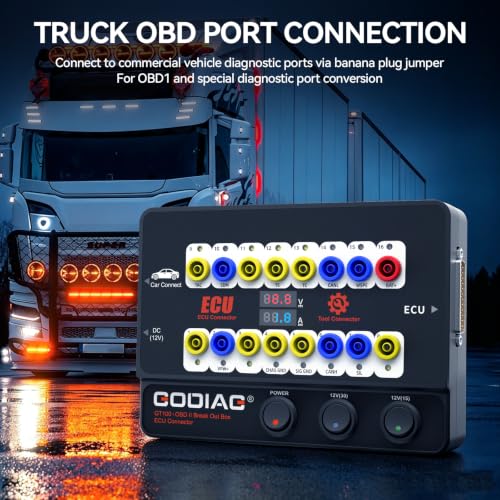 Image of GODIAG GT100+ OBD2 Breakout Box, 16-Pin Automotive ECU Connector Scan Tool for Bench Testing and CAN Bus /K-LINE Signal Testing