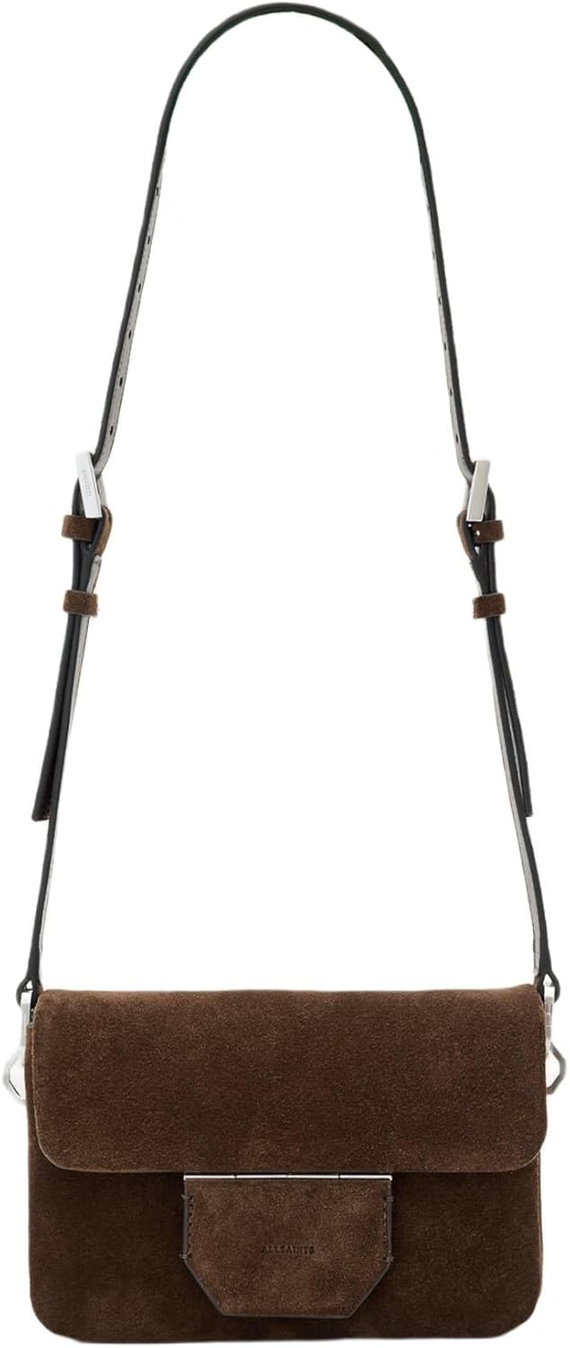 AllSaints Jupiter Suede Xbody Fango Brown W363XD One Size