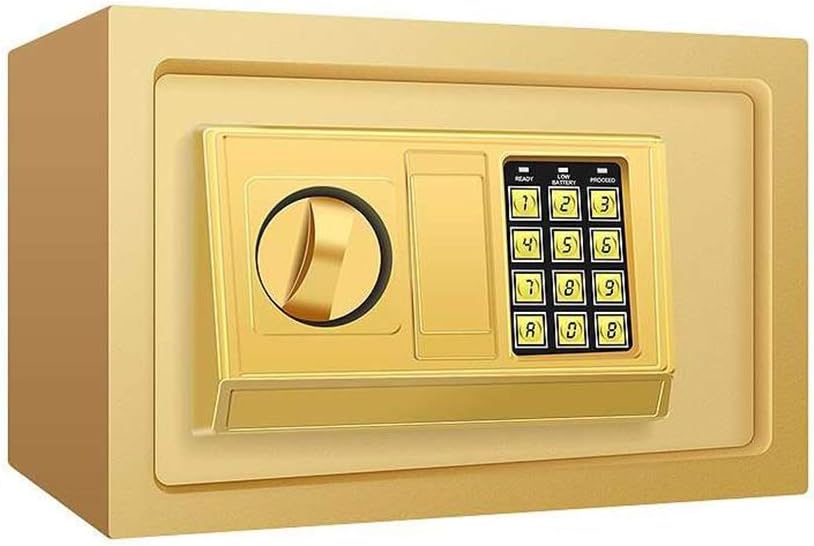 Safes Anti-Theft Deposit Box,Simple Password with Lock Banknote Piggy Bank Household Insurance Box Steel,3 Colors Cabinet (Color : (White) Safe