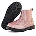 Tobfis Girl's Fashion Shiny Chelsea Boot Ankle Boots,Pink PU,13 M US Little Kid