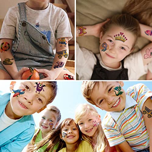 CHARLENT 408 PCS Mixed Tattoos for Kids
