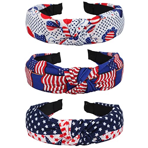 USA Flag Headbands for Women Girls Independence Day 4th of J