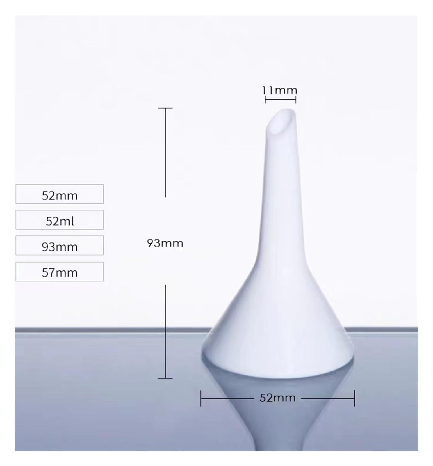 Polytef Laborausrüstung, dreieckig, PTFE, Klasse A, 52 mm