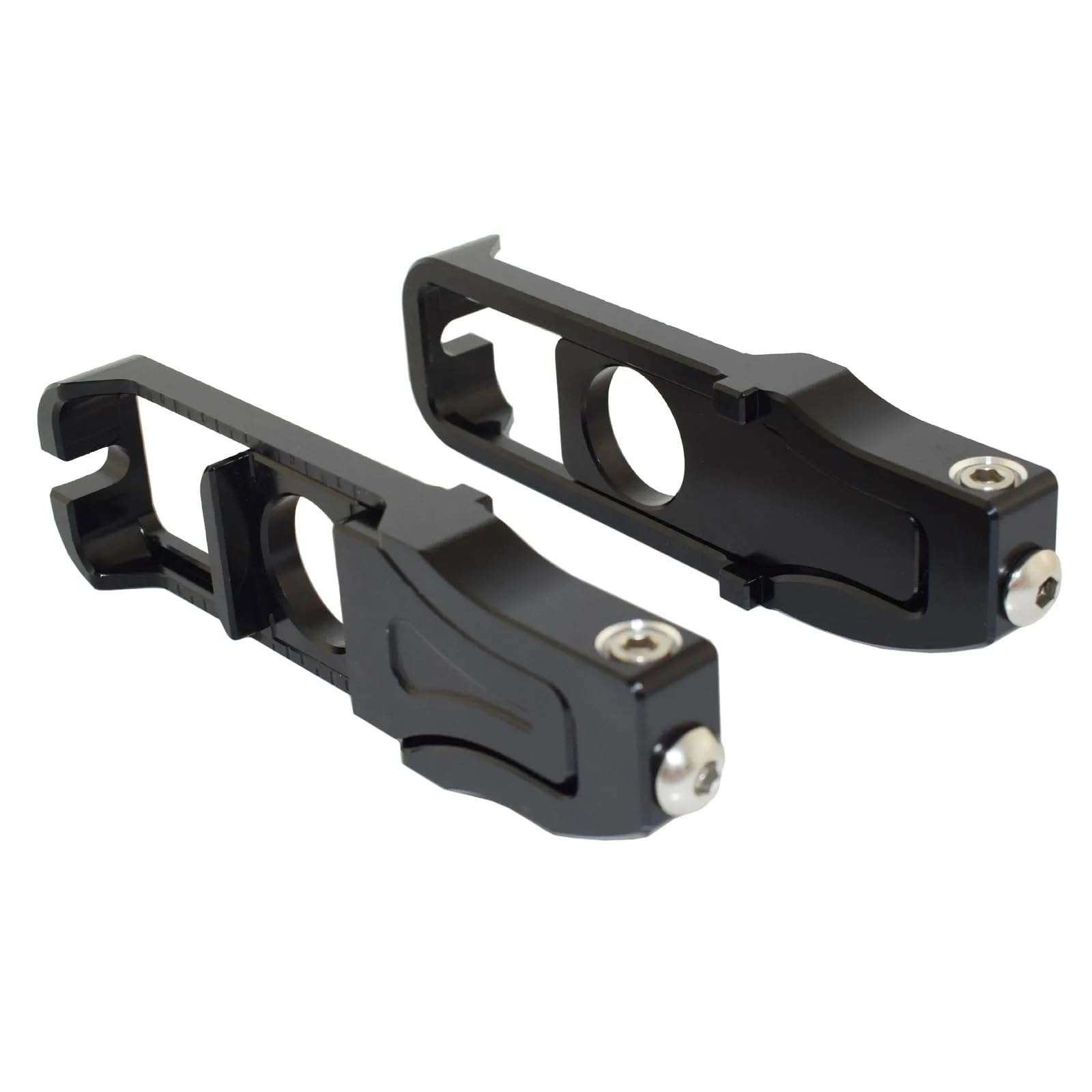 Ajusteur de Chaîne Ajustement de chaîne de blocs d'essieu de roue arrière de moto adapté pour Yamaha YZF R6 adapté pour YZF-R6 RJ27 2017-2021 Tendeur de Chaîne de Réglage de | Red