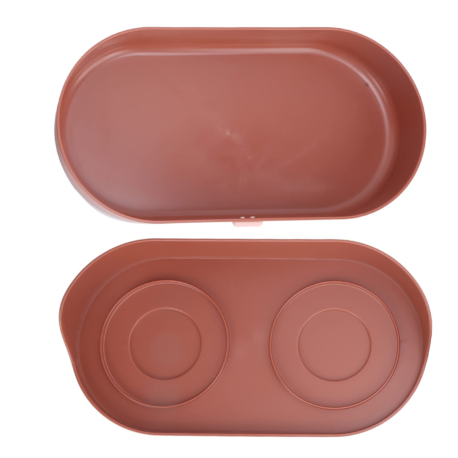 Qcwwy Ciotola per Cibo per Animali Domestici Rimovibile in PP con Base Antiscivolo, Design Rialzato di 7 Cm per la Cura della Colonna Vertebrale, Ciotola per Cibo per Cani e Gatti a (rosso)
