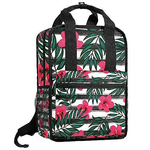 Sac à dos pour garçons motif feuilles tropicales idéal pour l'école et les sorties nature