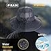 Cooling Sun Hat for Men Women,Wide Brim Bucket Hat Foldable Boonie Hat for Fishing Hiking Garden Safari Beach Dark Grey