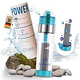 Ioniseur de boisson PowerFlasche IonKraft® - Nouveauté mondiale grâce à l'ionisation sans courant - Gourde avec ioniseur d'eau pour eau alcaline - Donne à votre eau un hydrogène ionisé
