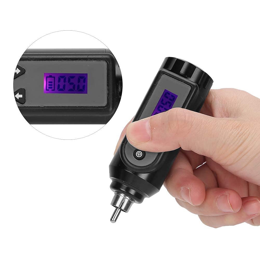 Wireless Tattoo Power Supply w/LCD Display, 2000mAh Tattoo Machine Battery Pack, RCA interface