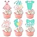 24 PCS Boy or Girl Cupcake Topper Glitter Oh Baby Cake Decorations Baby Shower Gender Reveal Cupcake Picks for Boy or Girl Theme Baby Shower Kids Birthday Party Supplies
