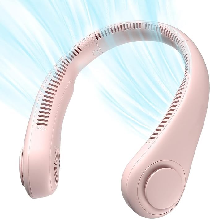 Lovely Creation Vaneless Hanging Portable Neck Fan with USB Charging, (PINK) (B0D3B8TV1B) Amazon Price History, Amazon Price Tracker