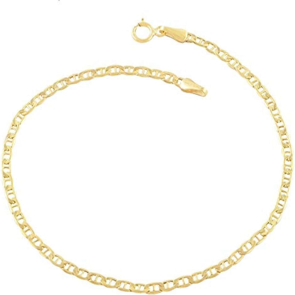 Verona Jewelers14K Gold Anklets for Women. 14K 10 Inch Anklet, Gold Flat Mariner Anklet, 14K Gold Box Chain, Cuban Chain, Figaro Chain, Dainty Anklet Summer Beach Gold Jewelry, Foot Jewelry Ankle
