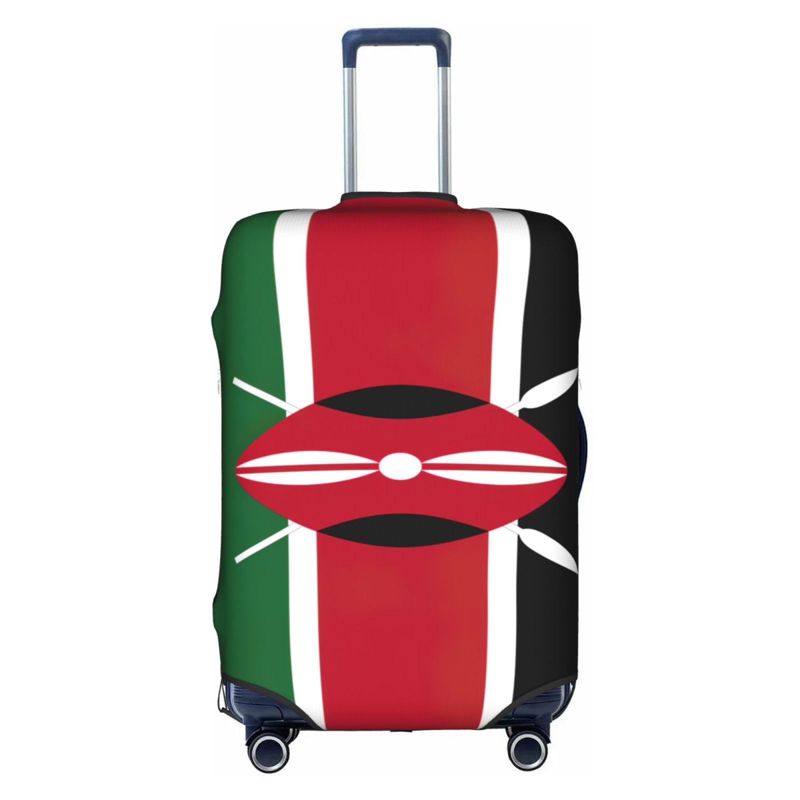Housse de valise extensible anti-rayures motif Kenya blanc - 8
