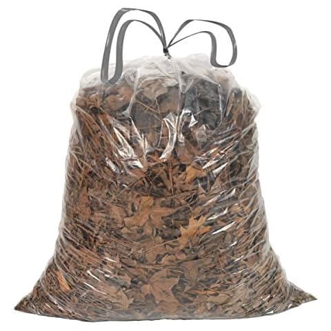 Ultrasac 20-30 Gallon 0.8 MIL Clear Drawstring Trash Bags - 30" x 33" - Pack of 36 - For Home, Kitchen, Bathroom, & Office Cover