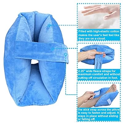 Heel Protector Cushion Foot Support Pillow for Pressure Sores & Ulcers, 1 Piece Foot Elevation Pillow Ankle Protector Pressure Relieving Boots for Bedridden Patients (Left)