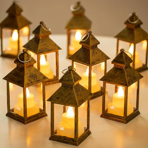 Orientalische Laterne Gold Weihnachten Tischdeko - Romadedi 10er Set...