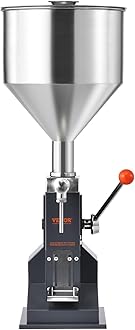 VEVOR Manual Paste Liquid Filling Machine, 5-100ml Adjustable Bottle Filling Machine, Stainless Steel Liquid Filler with 11.5L Hopper for Milk Water Juice Essential Oil Shampoo Cosmetic Honey