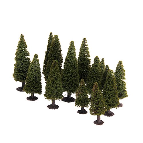 Cèdre de paysage en lot de 15pcs pour maquette ferroviaire