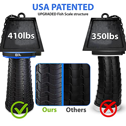 Premium Quality Upgraded Collapsible Stool For Adults 410 Lb Load Capacity Portable Folding Stool | Camping Retractable Portable Seat Foldable Stool With Adjustable Height Heavy Duty Telescopic Stool #TOP2