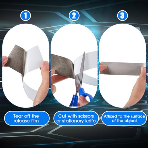 Image of Amylove 3 Roll Double Conductive Fabric Tape Cloth Conductive Adhesive Tape Roll(2in x 65ft)
