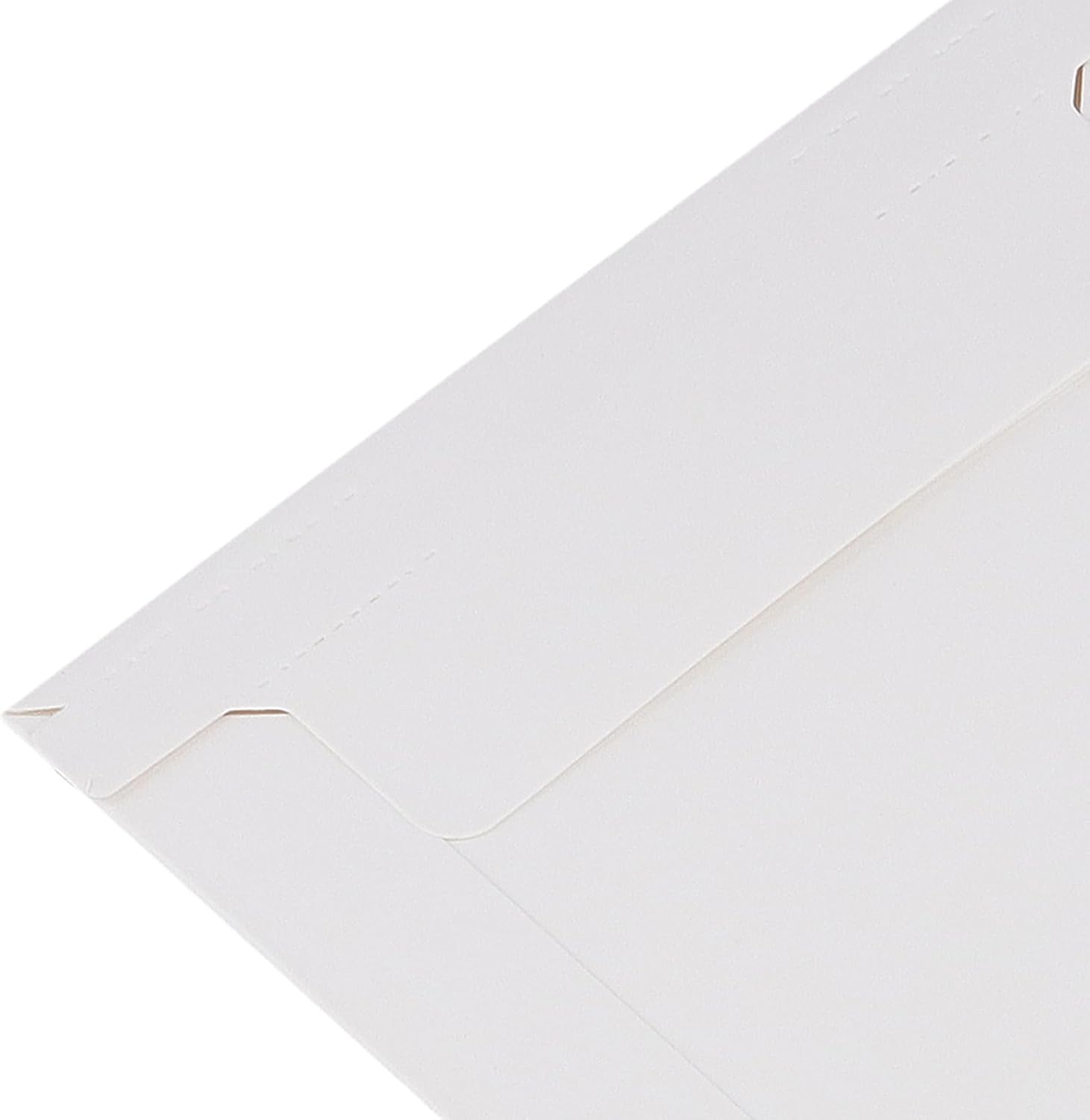 SINJEUN 200 Pack Rigid Mailers, 250 gsm Self Seal White Cardboard Envelopes, Stay Flat Envelopes for Files, Photos, Pictures, Papers - Image 6