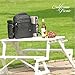 Picnic Backpack for 4 | Picnic Basket | Stylish All-in-One Portable Picnic Bag with Complete Cutlery Set, Stainless Steel S/P Shakers | Picnic Blanket Waterproof Extra Large| Cooler Bag for Camping