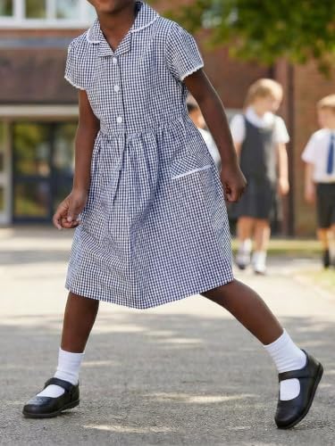 Image of COTTON DAY Unisex Kids Youth Boys Girls Soft Cotton School Crew Dress Socks Seamless Toe Black White Gray Navy 6 Pack