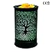 ASAWASA Metal Wax Warmer for Scented Wax,Electirc Wax Melt Warmer Candle Burner with 7 Colorful Changing Lights & 1 Silicone Dishes for Office Home Decor(Colorful Banyan)