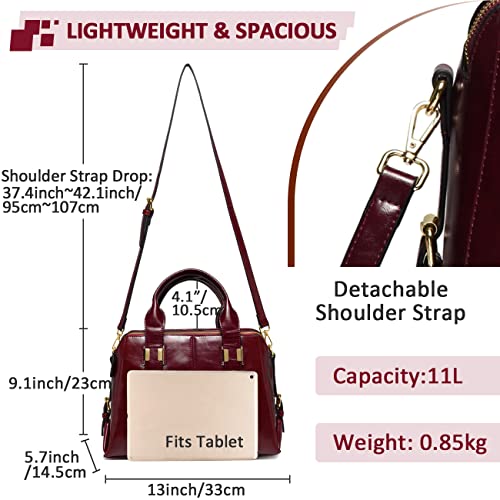 Bolso Satchel para mujer de cuero sintético con asa superior miniatura 2
