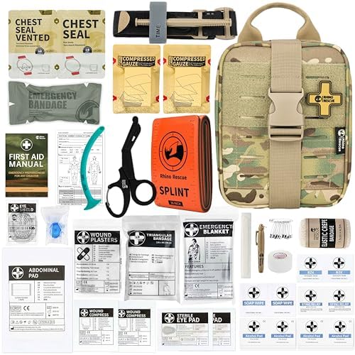 RHINO RESCUE First Aid Kit, Molle IFAK Medical Pouch for Tactical...