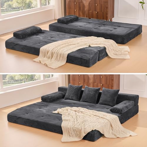 LOOMORA Floor Sofa Lounge Couch, Gray, 78.7'x30'x25'