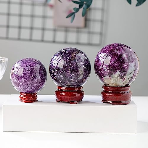 Cuarzo lepidolita en esfera de 5cm un regalo original de diseño 6