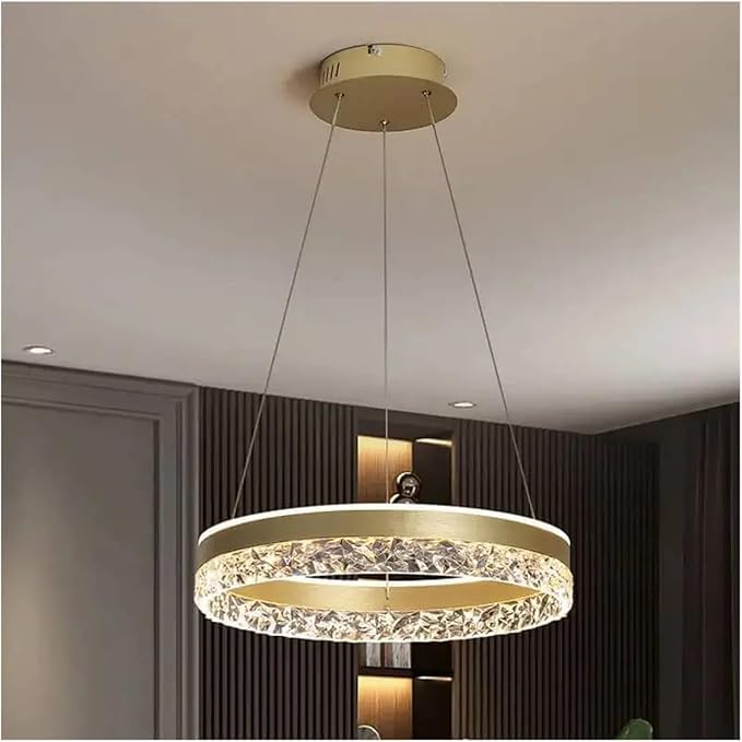 Modern Led Pendant lamp Home Lighting Crystal Rings Ceiling Mounted Chandelier Lighting Hanging Lamp, Pendant Lamp with Remote Controll-image-31