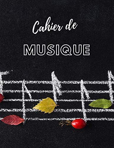 Cahier de Musique Carnet de Partitions I Papier Manuscrit I 12 Portées par page I 100 pages I Grand format A4 I Couverture Moderne I Pour les ...