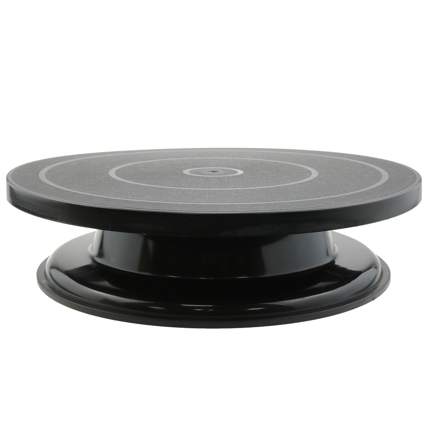 Tocadiscos para decoración de tartas de 11 pulgadas negro y plato giratorio de repostería