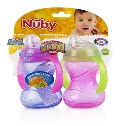 Gobelet Nuby sans déborder pour les repas de bébé en voyage