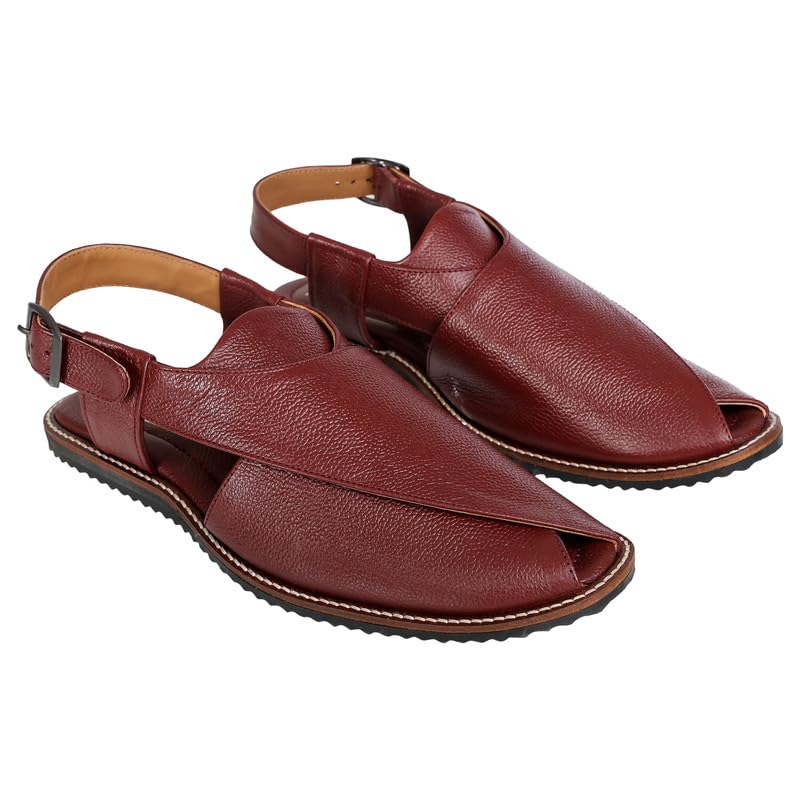 Mirrano Luxury Mens Sandal Genuine Leather Casual Fashion Platform Heel Ethnic Peshawari Sandals for Men (Color;-Tan, Size:-10) (B0CYH9WWMH) Amazon Price History, Amazon Price Tracker