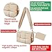 NAARIIAN puffer woven shoulder bag padded cassette handbag with coins organizer nylon light weight women crossbody purse(Khaki)