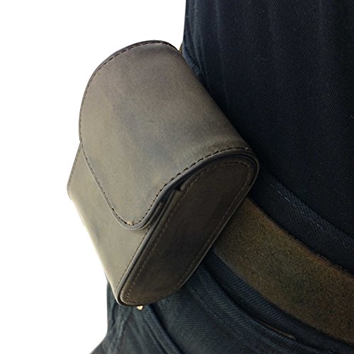 [Crush-Proof Folding Sunglasses Case with Belt Loop for Ray-Ban Wayfarer Folding - Brown (Sunglasses Not Included)2