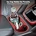 Cup Holder Coasters for Cayenne Accessories, Silicone Non-Slip Car Cup Holder Insert for Porsche 2011-2017 Cayenne Car Accessories (for Cayenne 2011-2017 Red)