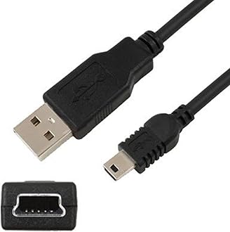COOLBAY USB Mini 5Pin Data Cable 1M, Compatible with MP3, MP4, Mobile Phones, Digital Cameras, T-Type and V3 Interface, Charging and Data Transfer, Durable and Flexible