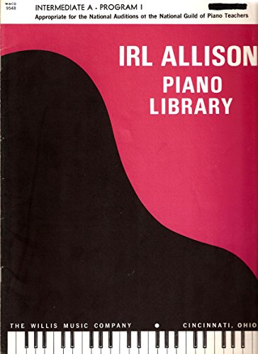 Irl Allison Piano Library Intermediate a Program 1 B000KDZYPS Book Cover