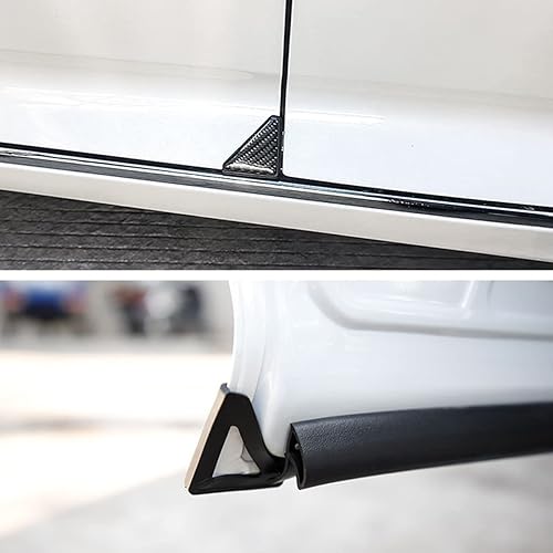 Miniatura 10 de BESULEN 2 protectores de borde de puerta de automóvil, protector de esquina de puerta de automóvil de fibra de carbono, anti-colisión, autoadhesivo,