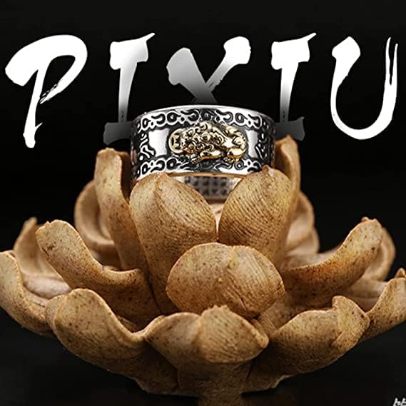 Miniatura 4 de Feng Shui Pixiu Mantra Ring, 2 anillos Feng Shui para hombres y mujeres, Feng Shui Pixiu Mani Mantra Protection Ring, Feng Shui Ring para riqueza y