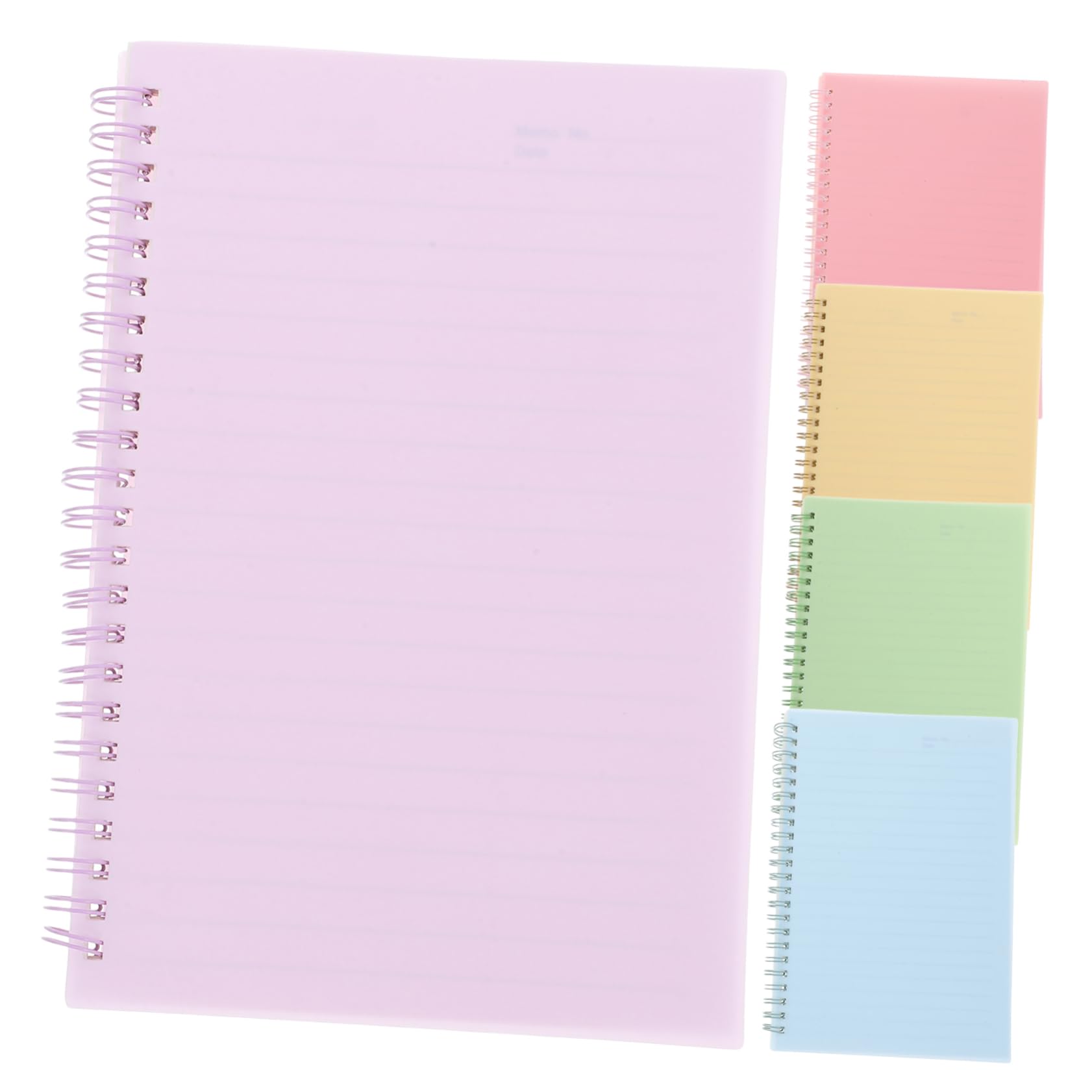 SHINEOFI 5pièces Lot De Carnets à Spirale Pages Lignées Couverture Rigide Pour Prise De Notes Et Usage Quotidien