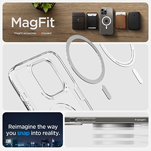 Image of eller sante Glassy MagPro for iPhone 14 Pro Case Cover, Crystal Transparent, Non-Yellowing, Shockproof, Scratch Resistant, Slim, Thin, Military-Grade Protection Compatible with MagSafe Back Cover