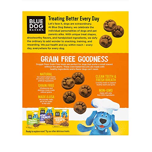 Blue Dog Bakery Natural Dog Treats, Maple Bacon Paws, 18 Ounce Box